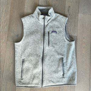 Patagonia Heather Gray Fleece Vest size large